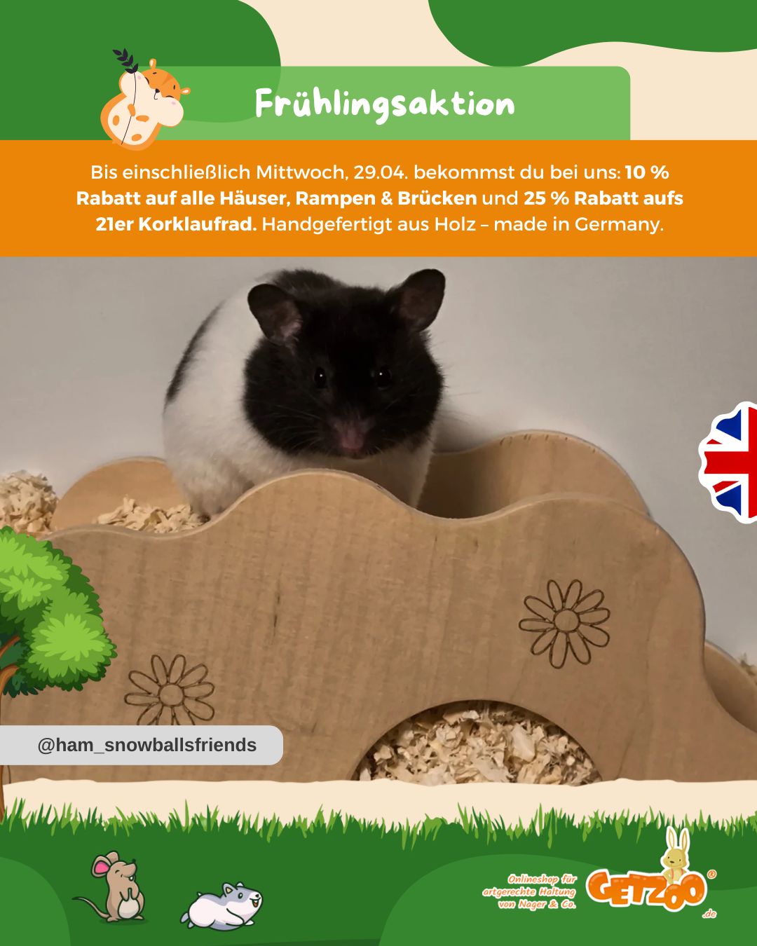 🌸 Frühlingsaktion – nur bis Mittwoch!
Frische Luft, neue Lieblingsplätze: Jetzt ist die perfekte Zeit, das Zuhause deine