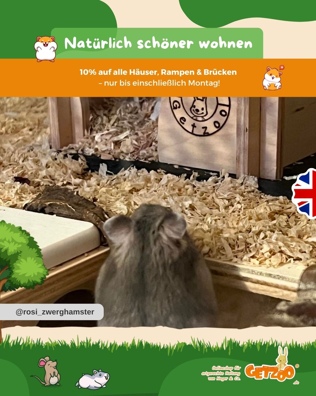 Jetzt 10% Rabatt auf alle Häuser, Rampen & Brücken – nur bis einschließlich Montag!
Hol dir jetzt natürliche Lieblingsst